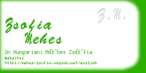 zsofia mehes business card
